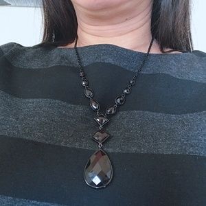 elegant black and red necklace